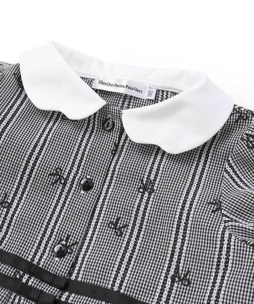 BeBe Petits Pois Vert / ベベ プチ ポワ ヴェール ミニ丈・ひざ丈ワンピース | 【店舗限定】リボン刺しゅう＆無地 襟付きワンピース(95〜150cm) | 詳細13