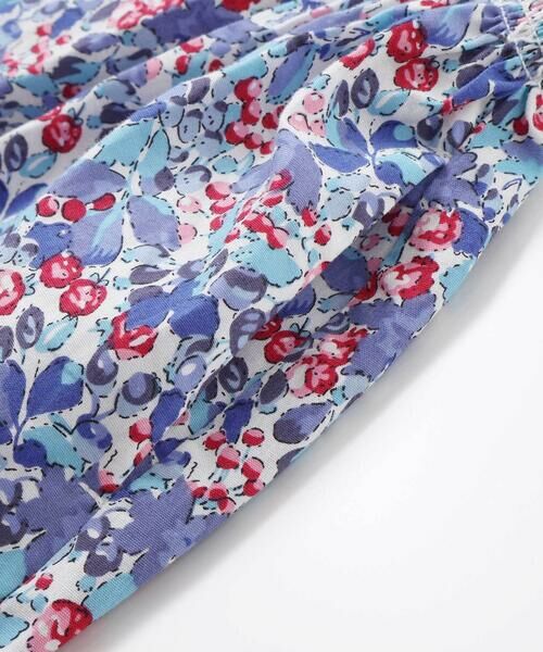 BeBe Petits Pois Vert / ベベ プチ ポワ ヴェール ミニ丈・ひざ丈ワンピース | 天竺+小花シャーリング長袖ワンピース(95~150cm) | 詳細10