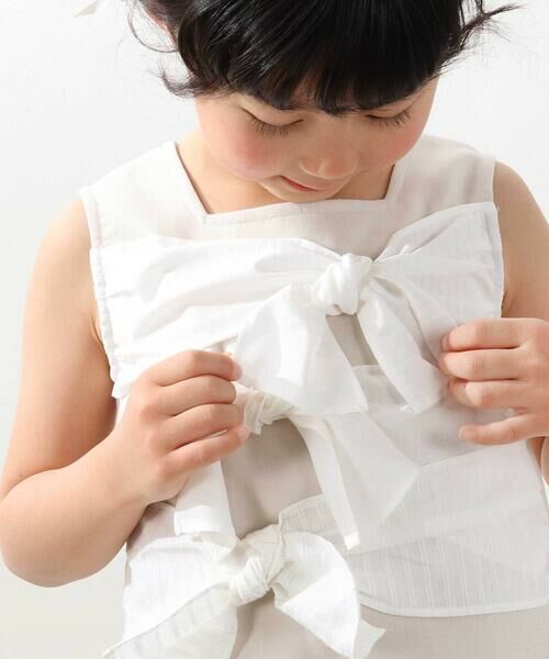 BeBe Petits Pois Vert / ベベ プチ ポワ ヴェール その他トップス | ストライプリボンセットアップ(95~150cm) | 詳細16