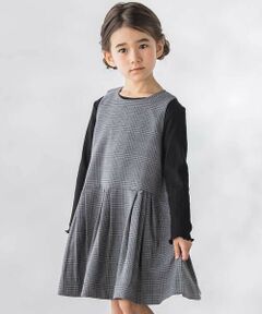 BeBe Petits Pois Vert / ベベ プチ ポワ ヴェール ミニ丈・ひざ丈ワンピース | カラフルツイードジャンスカ(95~150cm)