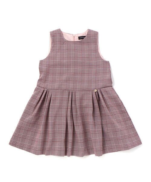 BeBe Petits Pois Vert / ベベ プチ ポワ ヴェール ミニ丈・ひざ丈ワンピース | カラフルツイードジャンスカ(95~150cm) | 詳細3