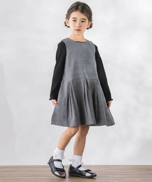 BeBe Petits Pois Vert / ベベ プチ ポワ ヴェール ミニ丈・ひざ丈ワンピース | カラフルツイードジャンスカ(95~150cm) | 詳細6