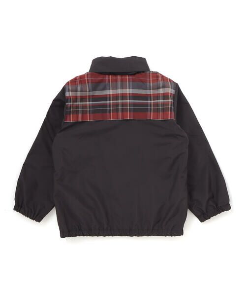 BeBe Petits Pois Vert / ベベ プチ ポワ ヴェール ブルゾン | 【お揃い】タフタ+チェック切り替えジップアップブルゾン(95~150cm) | 詳細5