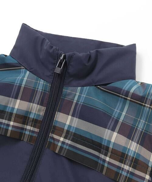 BeBe Petits Pois Vert / ベベ プチ ポワ ヴェール ブルゾン | 【お揃い】タフタ+チェック切り替えジップアップブルゾン(95~150cm) | 詳細15