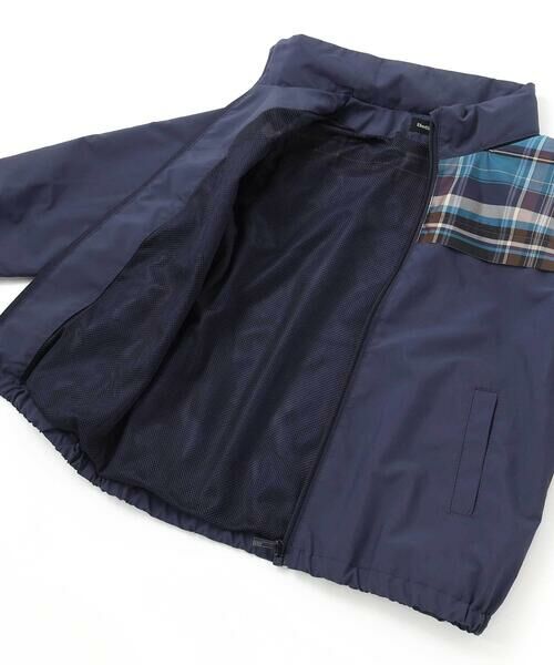 BeBe Petits Pois Vert / ベベ プチ ポワ ヴェール ブルゾン | 【お揃い】タフタ+チェック切り替えジップアップブルゾン(95~150cm) | 詳細21