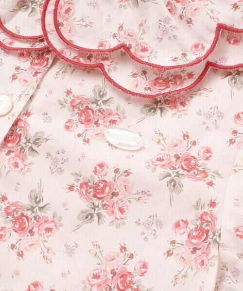 BeBe Petits Pois Vert / ベベ プチ ポワ ヴェール シャツ・ブラウス | バラ柄スカラップ襟半袖ブラウス(95~150cm) | 詳細5