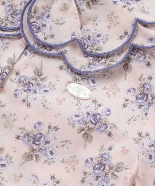 BeBe Petits Pois Vert / ベベ プチ ポワ ヴェール シャツ・ブラウス | バラ柄スカラップ襟半袖ブラウス(95~150cm) | 詳細8