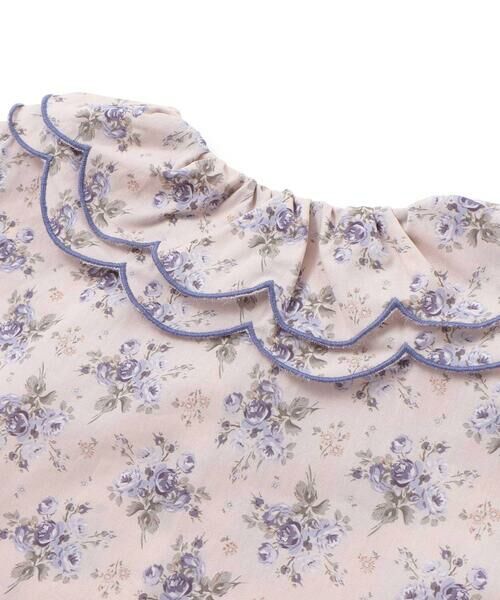 BeBe Petits Pois Vert / ベベ プチ ポワ ヴェール シャツ・ブラウス | バラ柄スカラップ襟半袖ブラウス(95~150cm) | 詳細9