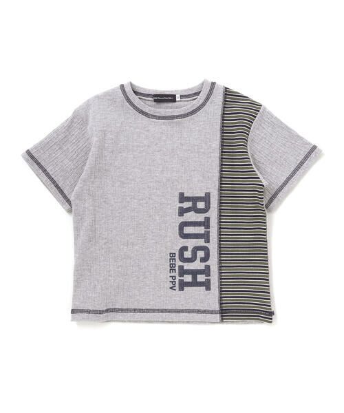 BeBe Petits Pois Vert / ベベ プチ ポワ ヴェール Tシャツ | 異素材切り替え半袖Tシャツ(95~160cm) | 詳細16