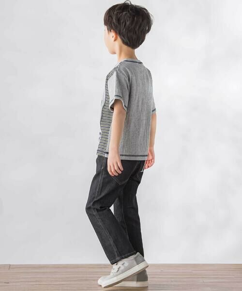 BeBe Petits Pois Vert / ベベ プチ ポワ ヴェール Tシャツ | 異素材切り替え半袖Tシャツ(95~160cm) | 詳細15