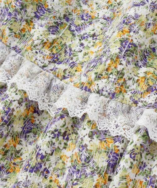 BeBe Petits Pois Vert / ベベ プチ ポワ ヴェール ミニ丈・ひざ丈ワンピース | 花刺しゅう＋花プリントワンピース(95~150cm) | 詳細13