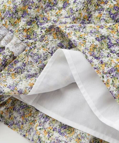 BeBe Petits Pois Vert / ベベ プチ ポワ ヴェール ミニ丈・ひざ丈ワンピース | 花刺しゅう＋花プリントワンピース(95~150cm) | 詳細16