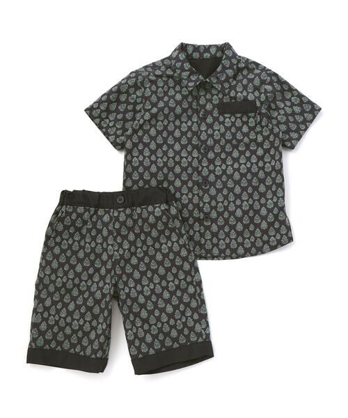 BeBe Petits Pois Vert / ベベ プチ ポワ ヴェール その他トップス | ボタニカルシャツ＆パンツセット(95~150cm) | 詳細4