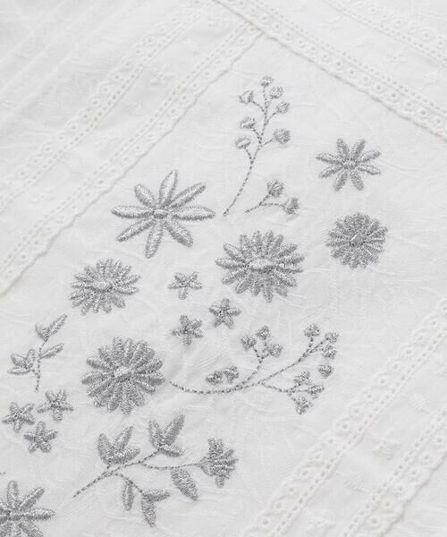 BeBe Petits Pois Vert / ベベ プチ ポワ ヴェール その他トップス | 刺しゅう入り花柄ブラウス＋キュロットセット(95~150cm) | 詳細5