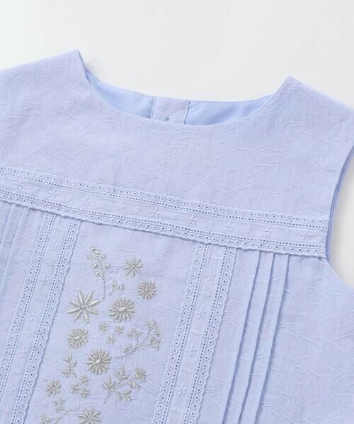 BeBe Petits Pois Vert / ベベ プチ ポワ ヴェール その他トップス | 刺しゅう入り花柄ブラウス＋キュロットセット(95~150cm) | 詳細16