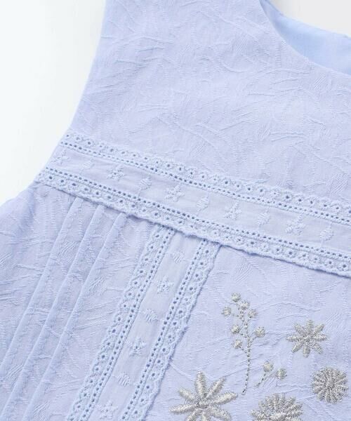 BeBe Petits Pois Vert / ベベ プチ ポワ ヴェール その他トップス | 刺しゅう入り花柄ブラウス＋キュロットセット(95~150cm) | 詳細17