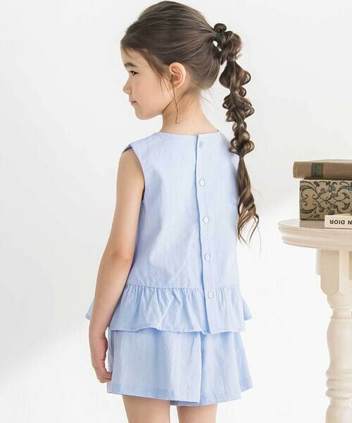 BeBe Petits Pois Vert / ベベ プチ ポワ ヴェール その他トップス | 刺しゅう入り花柄ブラウス＋キュロットセット(95~150cm) | 詳細8