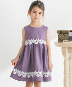 BeBe Petits Pois Vert / ベベ プチ ポワ ヴェール ミニ丈・ひざ丈ワンピース | レースポイント・キラキラジャンスカ(95~150cm)