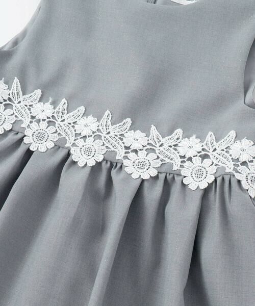 BeBe Petits Pois Vert / ベベ プチ ポワ ヴェール ミニ丈・ひざ丈ワンピース | レースポイント・キラキラジャンスカ(95~150cm) | 詳細3