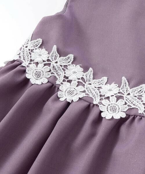 BeBe Petits Pois Vert / ベベ プチ ポワ ヴェール ミニ丈・ひざ丈ワンピース | レースポイント・キラキラジャンスカ(95~150cm) | 詳細13