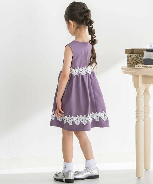 BeBe Petits Pois Vert / ベベ プチ ポワ ヴェール ミニ丈・ひざ丈ワンピース | レースポイント・キラキラジャンスカ(95~150cm) | 詳細7