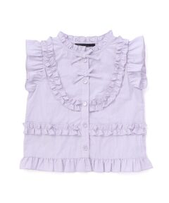 BeBe Petits Pois Vert / ベベ プチ ポワ ヴェール シャツ・ブラウス | ダブルリボンメロウブラウス(95~150cm)