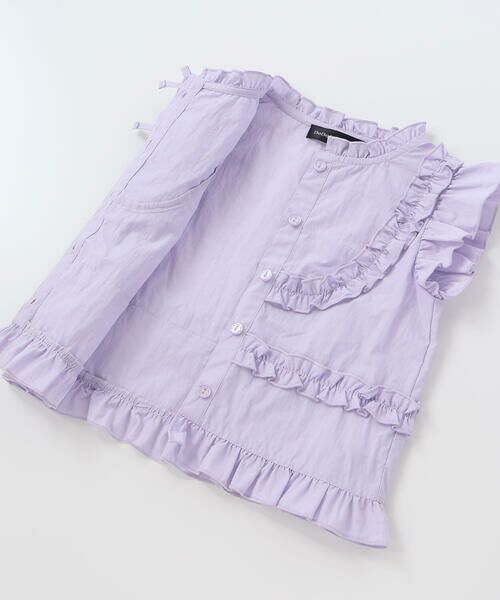 BeBe Petits Pois Vert / ベベ プチ ポワ ヴェール シャツ・ブラウス | ダブルリボンメロウブラウス(95~150cm) | 詳細12