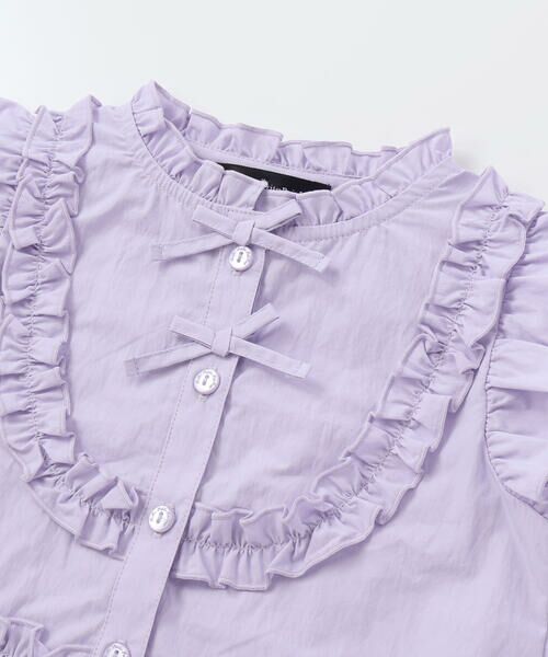 BeBe Petits Pois Vert / ベベ プチ ポワ ヴェール シャツ・ブラウス | ダブルリボンメロウブラウス(95~150cm) | 詳細9