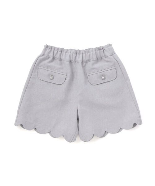 BeBe Petits Pois Vert / ベベ プチ ポワ ヴェール ショート・ハーフ・半端丈パンツ | ツイード・スカラップショートパンツ(95~160cm) | 詳細7