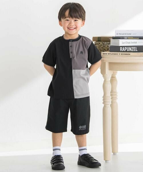 BeBe Petits Pois Vert / ベベ プチ ポワ ヴェール ショート・ハーフ・半端丈パンツ | マチ配色ショートパンツ(95~160cm) | 詳細1