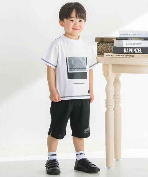 BeBe Petits Pois Vert / ベベ プチ ポワ ヴェール ショート・ハーフ・半端丈パンツ | マチ配色ショートパンツ(95~160cm) | 詳細3