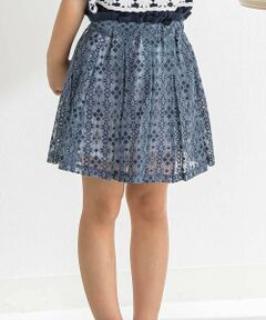 BeBe Petits Pois Vert / ベベ プチ ポワ ヴェール ミニ・ひざ丈スカート | レースインナースカパン(100~150cm)