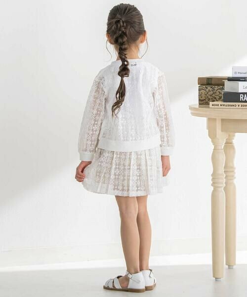 BeBe Petits Pois Vert / ベベ プチ ポワ ヴェール ミニ・ひざ丈スカート | レースインナースカパン(100~150cm) | 詳細3