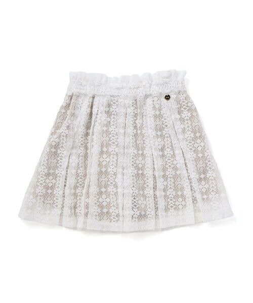 BeBe Petits Pois Vert / ベベ プチ ポワ ヴェール ミニ・ひざ丈スカート | レースインナースカパン(100~150cm) | 詳細4