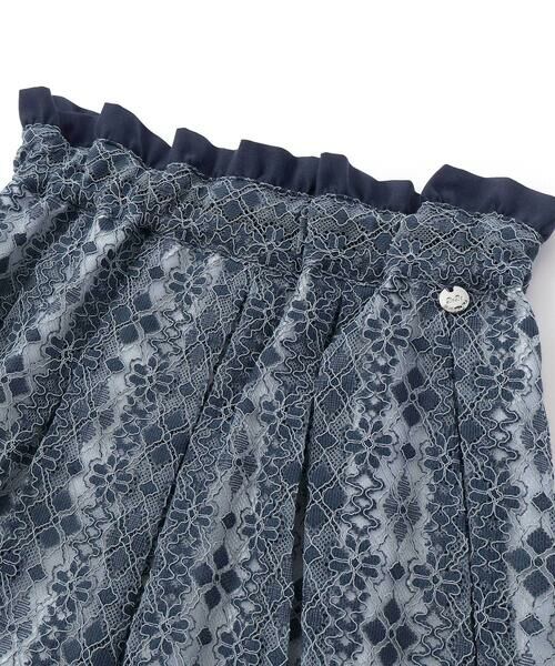 BeBe Petits Pois Vert / ベベ プチ ポワ ヴェール ミニ・ひざ丈スカート | レースインナースカパン(100~150cm) | 詳細13