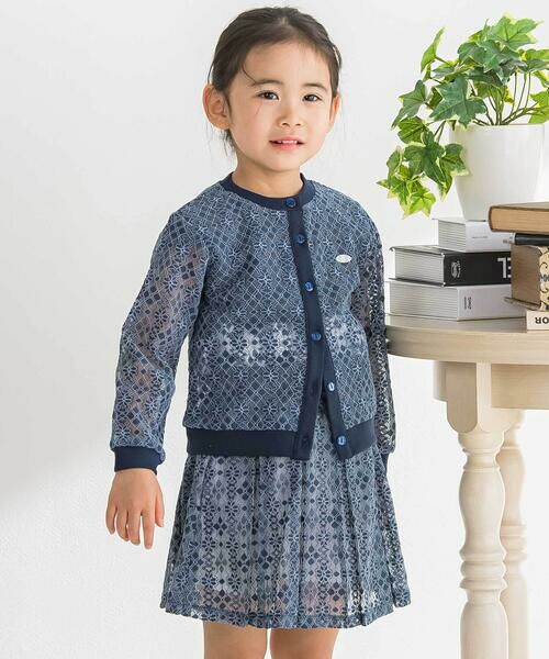 BeBe Petits Pois Vert / ベベ プチ ポワ ヴェール ミニ・ひざ丈スカート | レースインナースカパン(100~150cm) | 詳細9