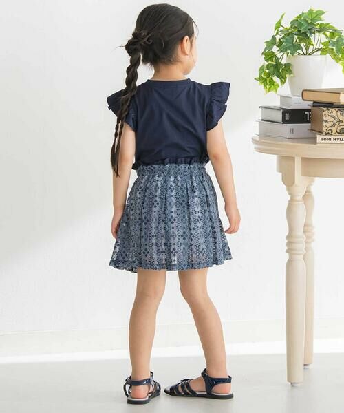 BeBe Petits Pois Vert / ベベ プチ ポワ ヴェール ミニ・ひざ丈スカート | レースインナースカパン(100~150cm) | 詳細10