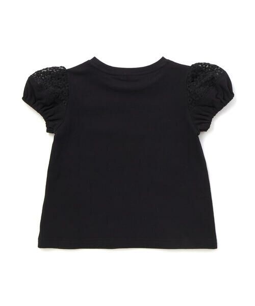 BeBe Petits Pois Vert / ベベ プチ ポワ ヴェール Tシャツ | 袖花オーガンジー切り替えトップス(95~160cm) | 詳細5