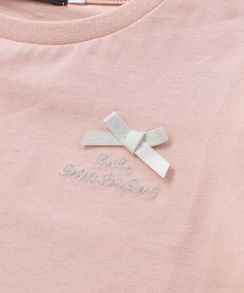 BeBe Petits Pois Vert / ベベ プチ ポワ ヴェール Tシャツ | 袖花オーガンジー切り替えトップス(95~160cm) | 詳細10