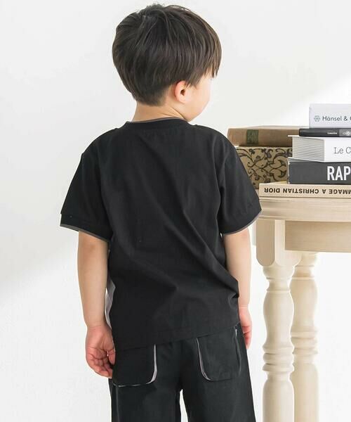 BeBe Petits Pois Vert / ベベ プチ ポワ ヴェール Tシャツ | キレイ天竺切り替え配色ハイショクTシャツ(95~160cm) | 詳細4