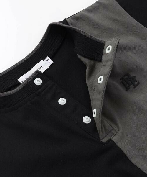 BeBe Petits Pois Vert / ベベ プチ ポワ ヴェール Tシャツ | キレイ天竺切り替え配色ハイショクTシャツ(95~160cm) | 詳細8