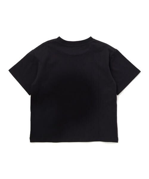 BeBe Petits Pois Vert / ベベ プチ ポワ ヴェール Tシャツ | ダイナミック斜め切り替えロゴTシャツ(95~150cm) | 詳細14