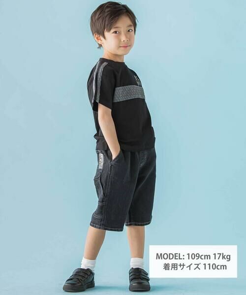 BeBe Petits Pois Vert / ベベ プチ ポワ ヴェール ショート・ハーフ・半端丈パンツ | 【店舗限定】ストレッチデニムショートパンツ(95〜160cm) | 詳細1