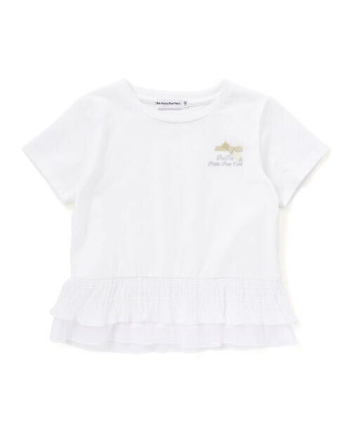 BeBe Petits Pois Vert / ベベ プチ ポワ ヴェール Tシャツ | 【店舗限定】切り替え天竺フリル半袖Tシャツ(95〜160cm) | 詳細4