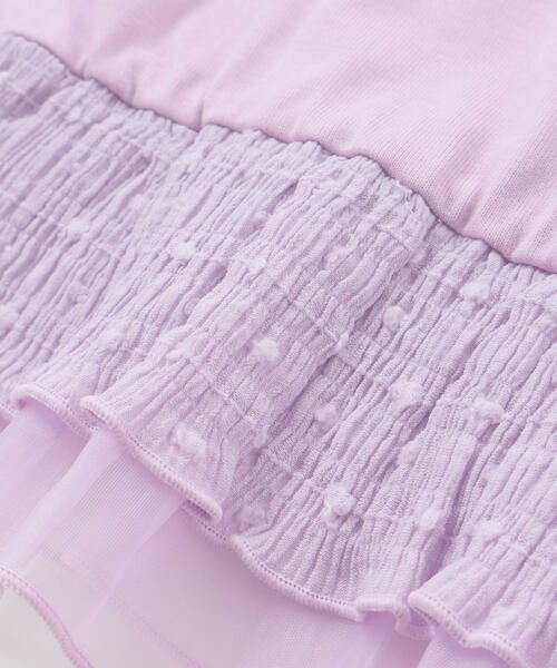 BeBe Petits Pois Vert / ベベ プチ ポワ ヴェール Tシャツ | 【店舗限定】切り替え天竺フリル半袖Tシャツ(95〜160cm) | 詳細13