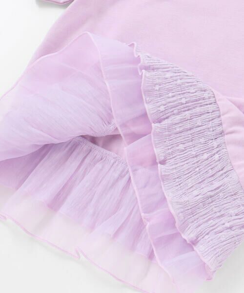 BeBe Petits Pois Vert / ベベ プチ ポワ ヴェール Tシャツ | 【店舗限定】切り替え天竺フリル半袖Tシャツ(95〜160cm) | 詳細14