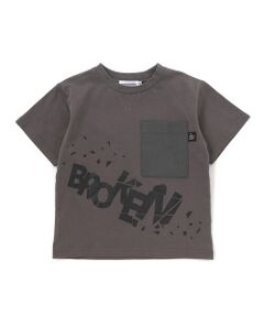 BeBe Petits Pois Vert / ベベ プチ ポワ ヴェール Tシャツ | 【店舗限定】ブロークンプリントポケット天竺半袖Tシャツ(95〜150cm)
