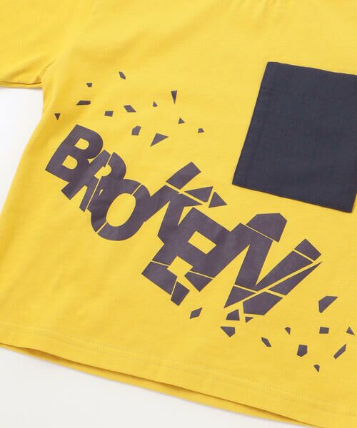 BeBe Petits Pois Vert / ベベ プチ ポワ ヴェール Tシャツ | 【店舗限定】ブロークンプリントポケット天竺半袖Tシャツ(95〜150cm) | 詳細9