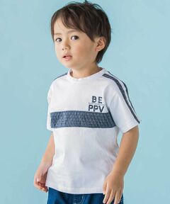 BeBe Petits Pois Vert / ベベ プチ ポワ ヴェール Tシャツ | 【店舗限定】立体ライン天竺半袖Tシャツ(95〜150cm)