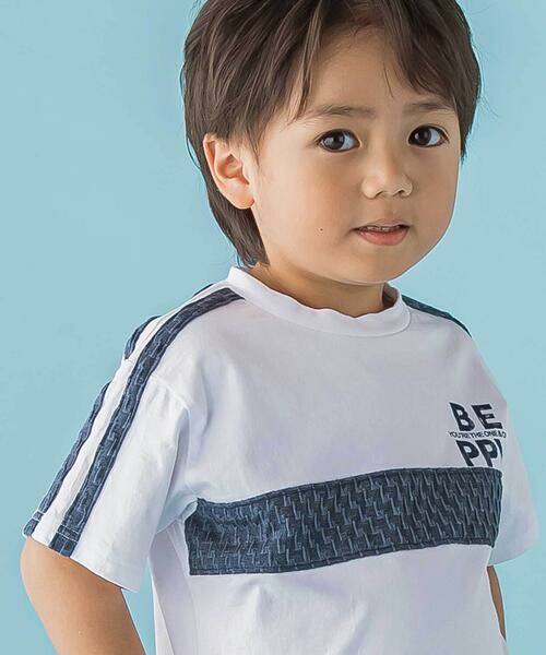 BeBe Petits Pois Vert / ベベ プチ ポワ ヴェール Tシャツ | 【店舗限定】立体ライン天竺半袖Tシャツ(95〜150cm) | 詳細2